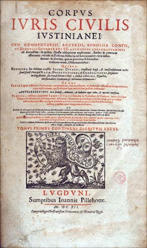 CORPVS IVRIS CIVILIS IVSTINIANEI 1612