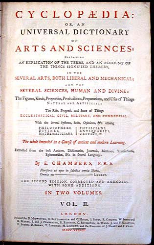Chambers's Cyclopaedia 1738